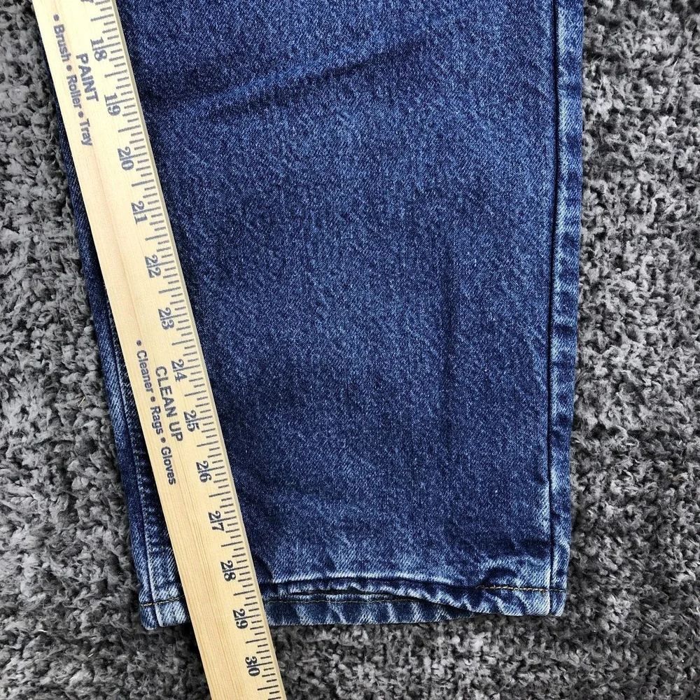 Carhartt Jeans Mens 35x30 Blue Relaxed Fit Straight‎ Leg Denim Flannel Lined